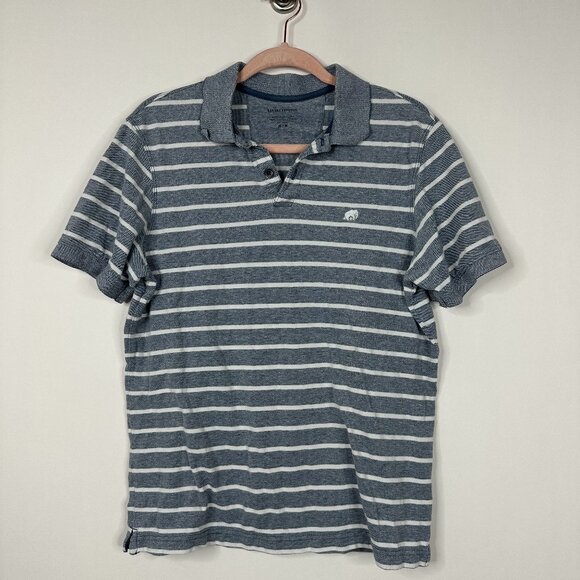 2/$30 Banana Republic Birdseye Stripe Polo Shirt Buoy Blue Medium #BAG7 - Picture 3 of 8